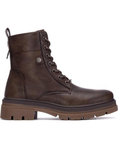 REFRESH 173017 TAUPE: STIVALETTI MILITARI MARRONI CON LACCI E CERNIERA MARRóN