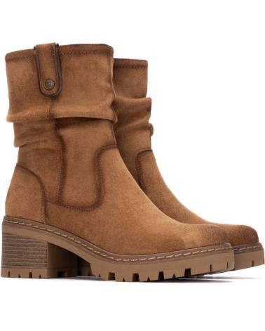 BOTAS REFRESH 173021 TAUPE COM SOLA TRATORADA E DETALHE FRANZIDO TAUPE