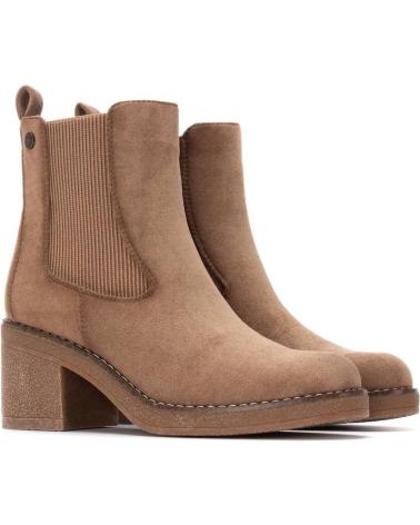 REFRESH 173039 BEIGE: STIVALETTI CHELSEA CON TACCO E CERNIERA BEIGE