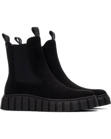 REFRESH 173088 SCHWARZE CHELSEA STIEFELETTE MIT PROFILSOHLE NEGRO