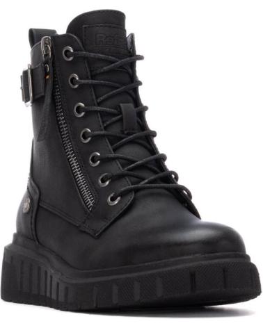 REFRESH 173210 SCHWARZE STIEFELETTE MIT SCHNÜRUNG UND SEITLICHEM REISSVERSCHLUSS NEGRO