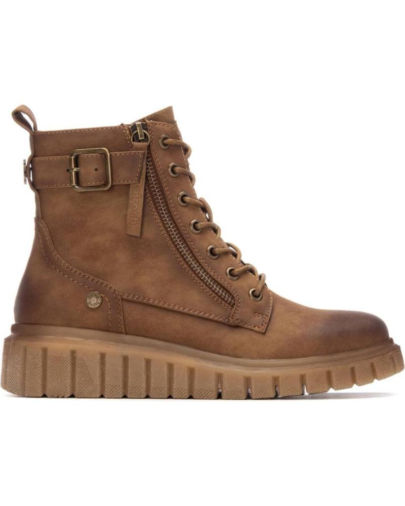 REFRESH 173210 CAMEL STIEFELETTE MIT SCHNÜRUNG UND SEITLICHEM REISSVERSCHLUSS CAMEL