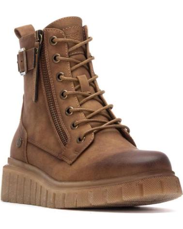 REFRESH 173210 CAMEL STIEFELETTE MIT SCHNÜRUNG UND SEITLICHEM REISSVERSCHLUSS CAMEL