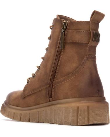REFRESH 173210 CAMEL STIEFELETTE MIT SCHNÜRUNG UND SEITLICHEM REISSVERSCHLUSS CAMEL