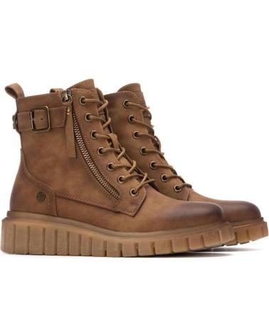 REFRESH 173210 CAMEL STIEFELETTE MIT SCHNÜRUNG UND SEITLICHEM REISSVERSCHLUSS CAMEL