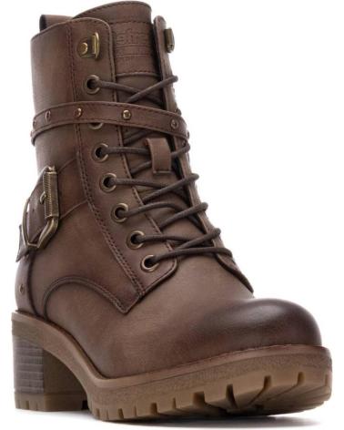 STIVALETTO REFRESH 173247 TORTORA CON LACCI, CERNIERA E TACCO BLOCCO TAUPE