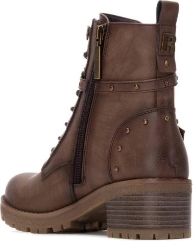 STIVALETTO REFRESH 173247 TORTORA CON LACCI, CERNIERA E TACCO BLOCCO TAUPE
