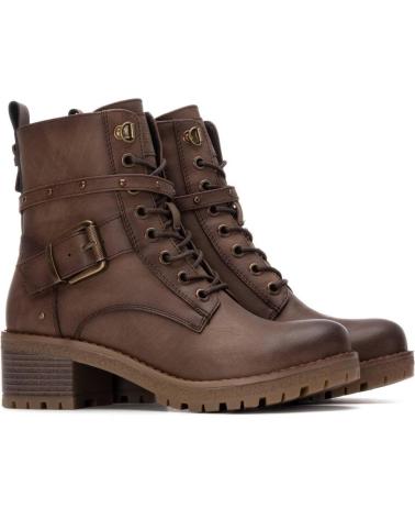 STIVALETTO REFRESH 173247 TORTORA CON LACCI, CERNIERA E TACCO BLOCCO TAUPE