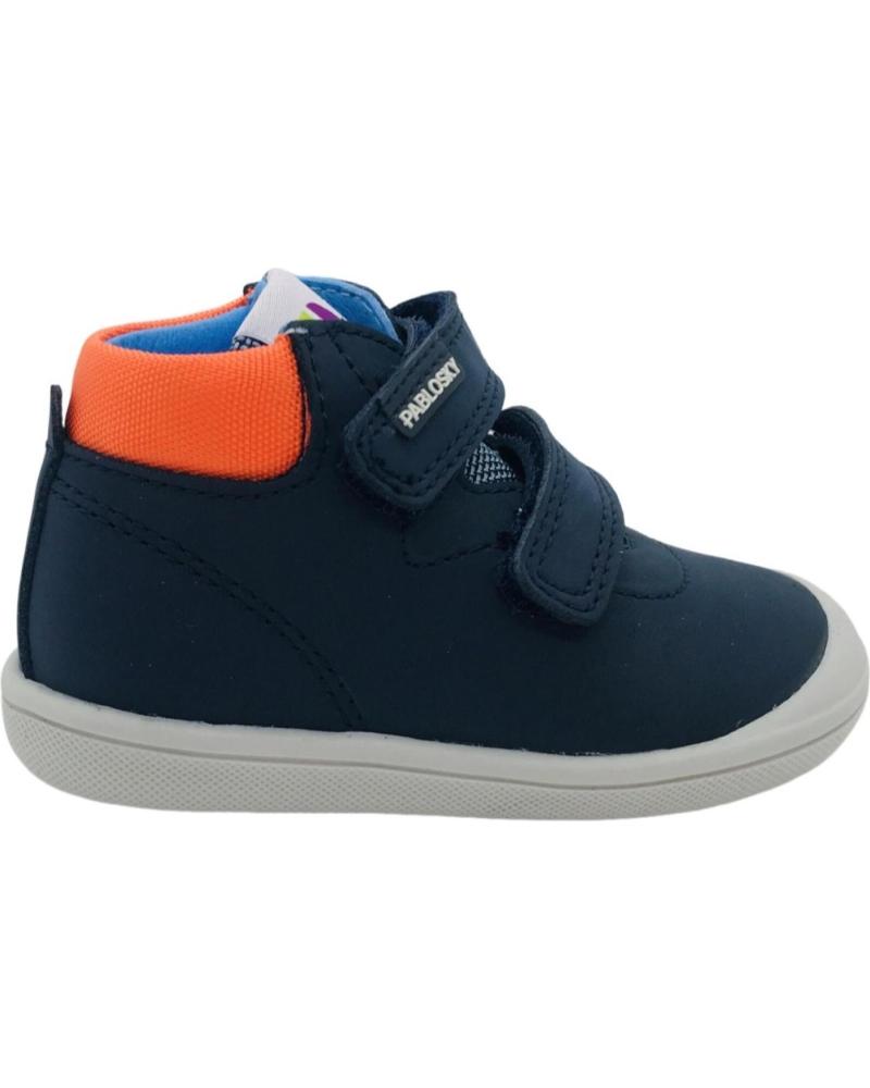 PABLOSKY BOTA BAREFOOT CON VELCRO PARA NINO 061124 COLOR MARINO AZUL