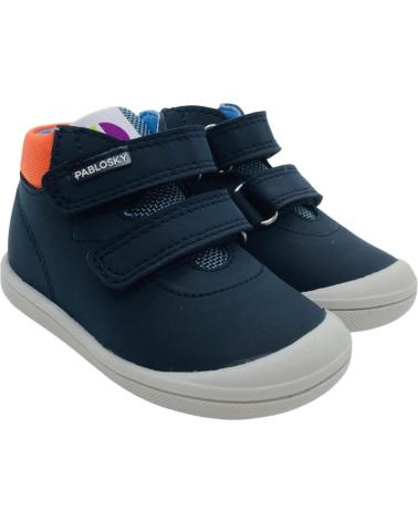 PABLOSKY BOTA BAREFOOT CON VELCRO PARA NINO 061124 COLOR MARINO AZUL