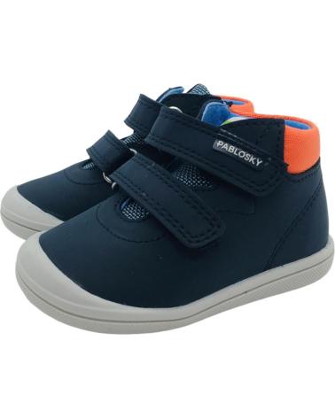PABLOSKY BOTA BAREFOOT CON VELCRO PARA NINO 061124 COLOR MARINO AZUL