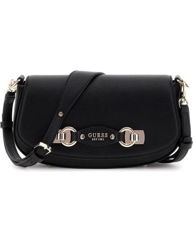 GUESS UMHÄNGETASCHE SCHWARZ HWBG8015200 MIT METALLKLAPPE NEGRO