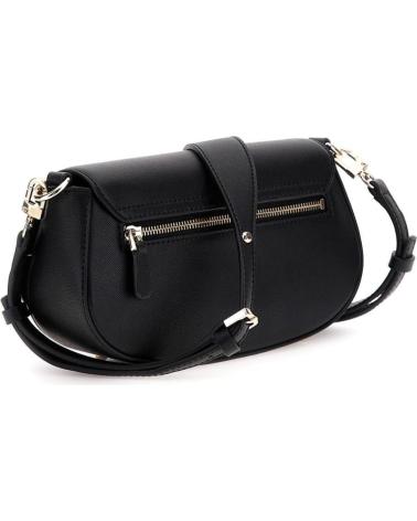 GUESS UMHÄNGETASCHE SCHWARZ HWBG8015200 MIT METALLKLAPPE NEGRO