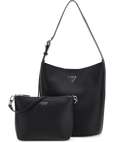 GUESS SCHULTERTASCHE UND KULTURBEUTEL SCHWARZ HWBG6974040 2-IN-1 SET NEGRO