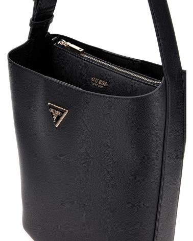 GUESS SCHULTERTASCHE UND KULTURBEUTEL SCHWARZ HWBG6974040 2-IN-1 SET NEGRO