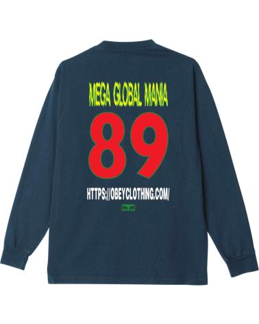 OBEY CAMISETA MANGA LONGA HEAVYWEIGHT MEGA GLOBAL MANIA DARK NAN
