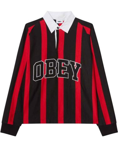 OBEY POLO MANGA LONGA LANDON STRIPE PRETO MULTI NAN