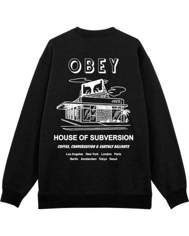 CAMISOLA OBEY BOXY FIT HOUSE OF SUBVERSION PRETA NAN