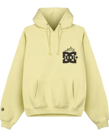 FELPA CON CAPPUCCIO GRIMEY THE SWARM DC SHOES X BOXY LIMA GIALLO AMARILLO