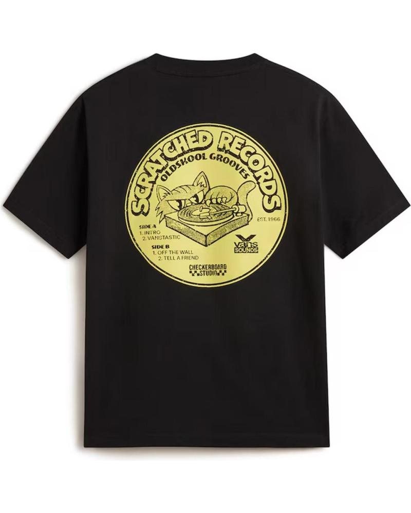 CAMISETA VANS SCRATCHED RECORDS SS NEGRA - VANS OFF THE WALL NAN