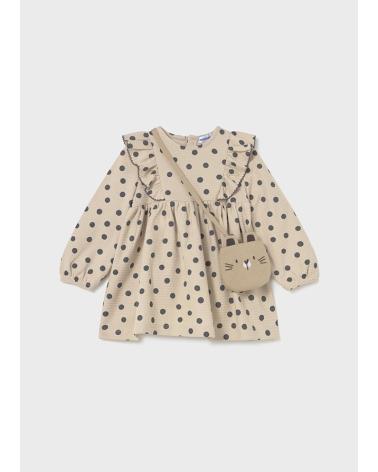 VESTIDO ESTAMPADO COM BOLSA MAYORAL 2920-092 BEGE BEIG