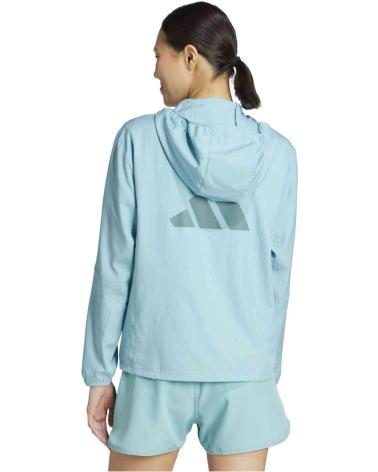 CORTA-VENTO ADIDAS RUN IT JACKET JM5745 PARA MULHER - AZUL CLARO NAN