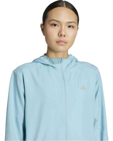 CORTA-VENTO ADIDAS RUN IT JACKET JM5745 PARA MULHER - AZUL CLARO NAN
