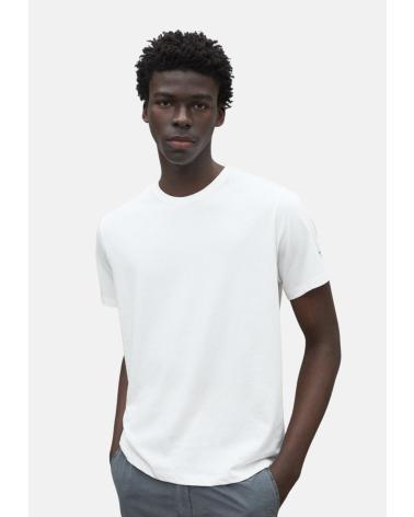 T-SHIRT A MANICHE CORTE ECOALF PRAIA 0803-000 IN COTONE ORGANICO BIANCO BLANCO