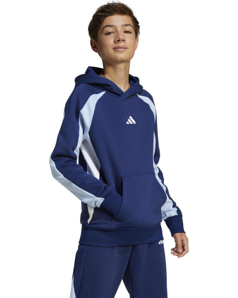SWEAT À CAPUCHE ADIDAS SEASONAL ESSENTIALS COLORBLOCK JI6229 BLEU AZUL