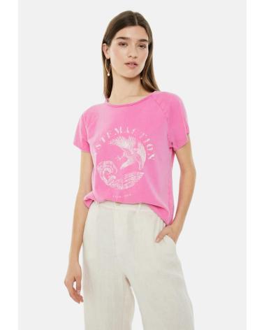 SYSTEM ACTION CAMISETA MANGA CORTA ALGODÓN ESTAMPADA ROSA V25CT41925 ROSA