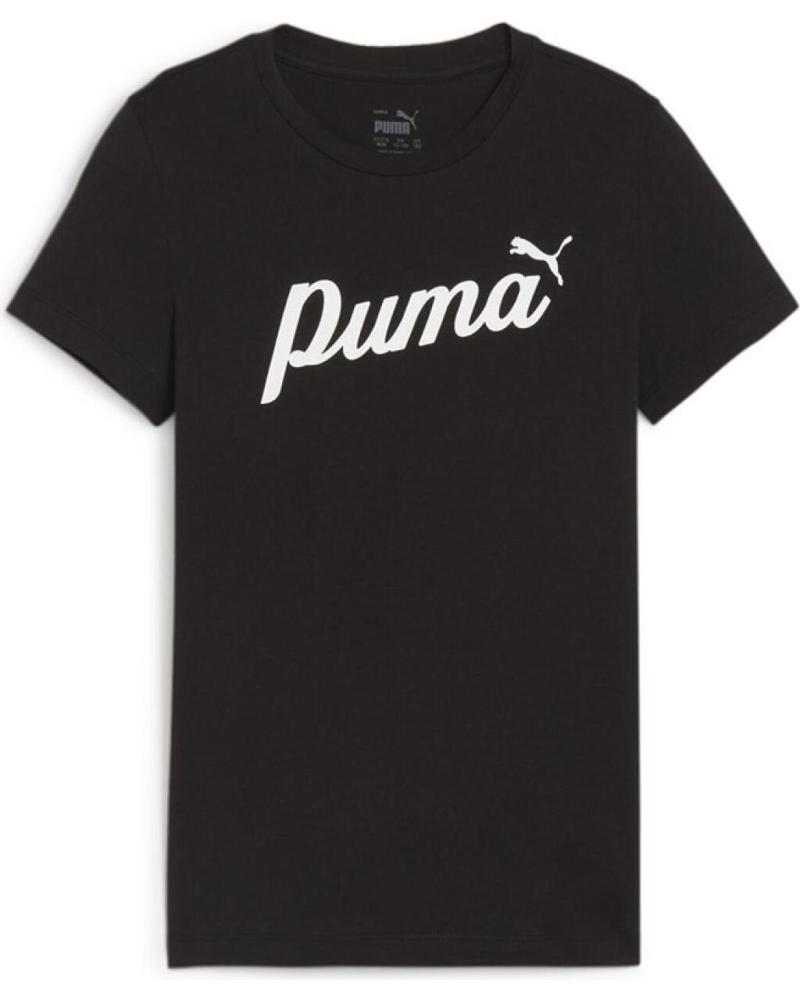 T-SHIRT MANCHES COURTES PUMA ESS SCRIPT NOIR NEGRO