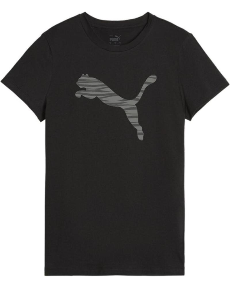 PUMA CAMISETA MANGA CORTA ESSENTIALS LOGO LAB NEGRA NEGRO