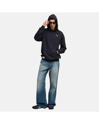 PUMA FELPA CON CAPPUCCIO ESSENTIALS UOMO NERO NAN