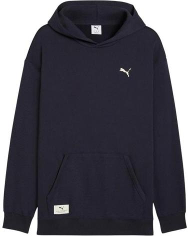 PUMA FELPA CON CAPPUCCIO ESSENTIALS UOMO NERO NAN