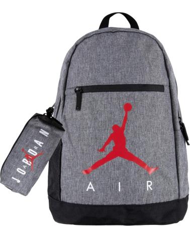 SAC À DOS JORDAN JUMPMAN GRIS AVEC POCHE AVANT ET TROUSSE ASSORTIE GRIS