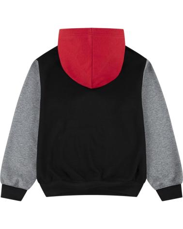 SWEAT À CAPUCHE JORDAN BICOLORE NOIR, ROUGE ET GRIS NAN