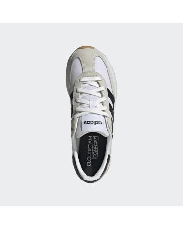 TÊNIS ADIDAS RUN 70S BRANCOS COM LISTRAS PRETAS BLANCO