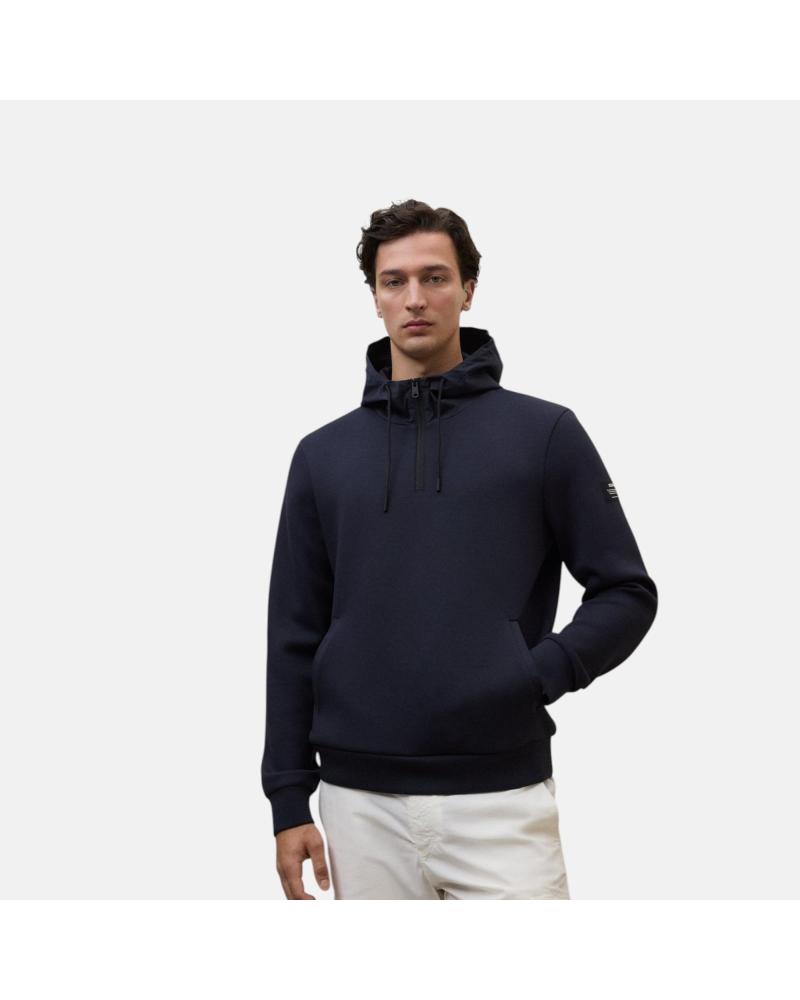 FELPA CON CAPPUCCIO ECOALF BLU SCURO NAN