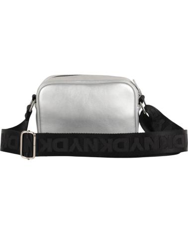 BOLSO BANDOLERA DKNY PLATEADO METÁLICO NAN