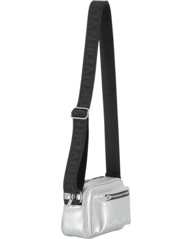 BOLSO BANDOLERA DKNY PLATEADO METÁLICO NAN
