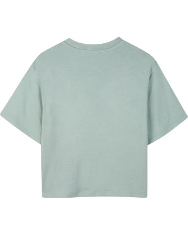 DKNY KURZARM-T-SHIRT AUS MINZGRÜNER BAUMWOLLE MIT GESTICKTEM LOGO NAN