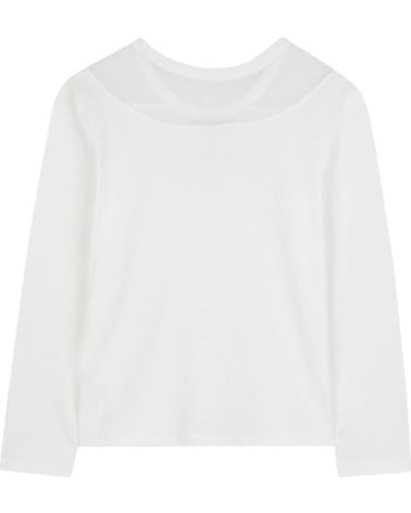 CAMISETA DKNY DE MANGA LARGA EN ALGODÓN BLANCO CON LOGO GRÁFICO NAN