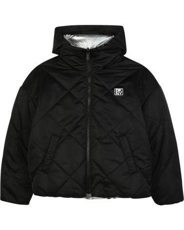 CHAQUETA PLUMAS REVERSIBLE PLATEADA Y NEGRA DKNY PARA NIÑO NAN
