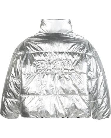 CHAQUETA PLUMAS REVERSIBLE PLATEADA Y NEGRA DKNY PARA NIÑO NAN