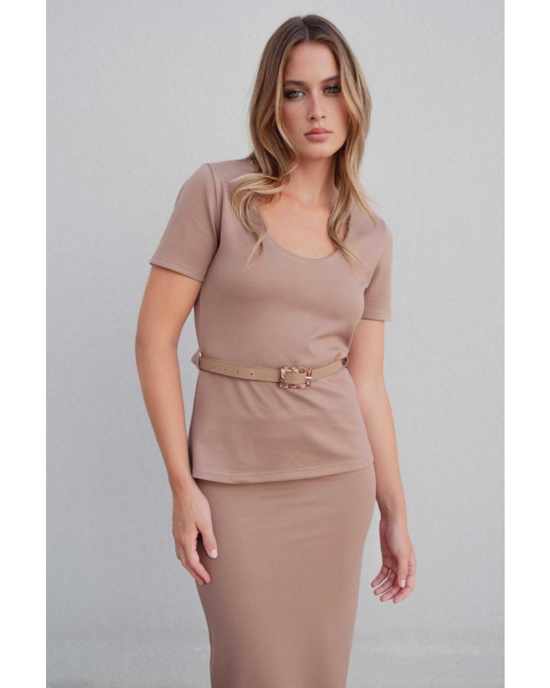 PUNTOSALAO KNIT T-SHIRT WITH TIED BELT VARIOS COLORES