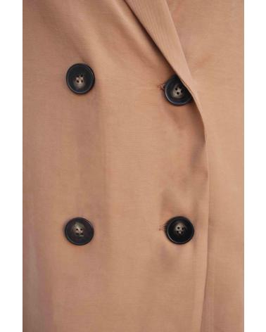 BLAZER CRUZADA FLUIDA MARRÓN PUNTOSALAO MARRóN