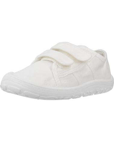 VICTORIA ZAPATILLAS BAREFOOT BASKET LONA VELCRO BLANCO