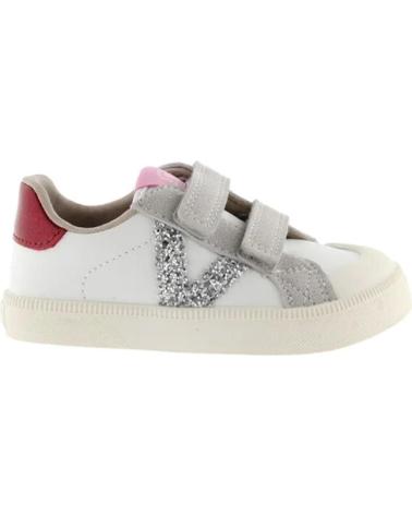 VICTORIA SAPATILHAS BAREFOOT 1356101 PRATA COM VELCRO PLATEADO