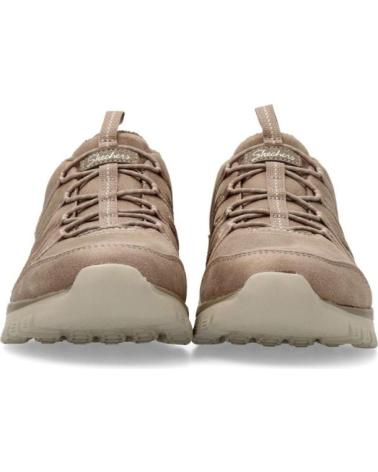 SAPATILHAS CASUAIS SKECHERS GRACEFUL-COZY HUG CASTANHAS DE COURO PARA MULHER MARRóN