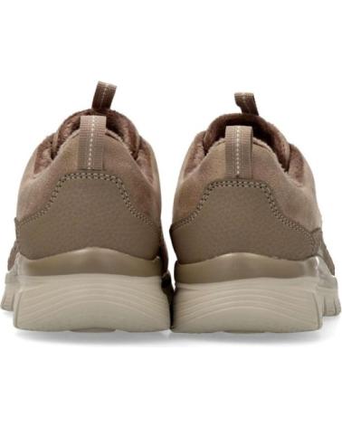 SAPATILHAS CASUAIS SKECHERS GRACEFUL-COZY HUG CASTANHAS DE COURO PARA MULHER MARRóN